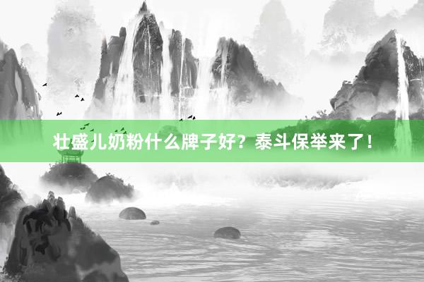 壮盛儿奶粉什么牌子好？泰斗保举来了！