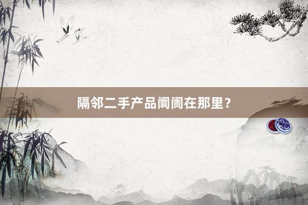 隔邻二手产品阛阓在那里？